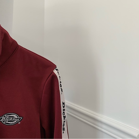 DICKIES | Burgundy/red zip up sweater - Picture 4 of 5